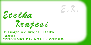 etelka krajcsi business card